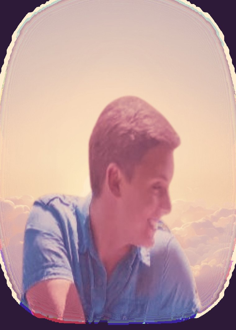 Jonny, Kathryn&rsquo;s son, pictured against a bank of clouds